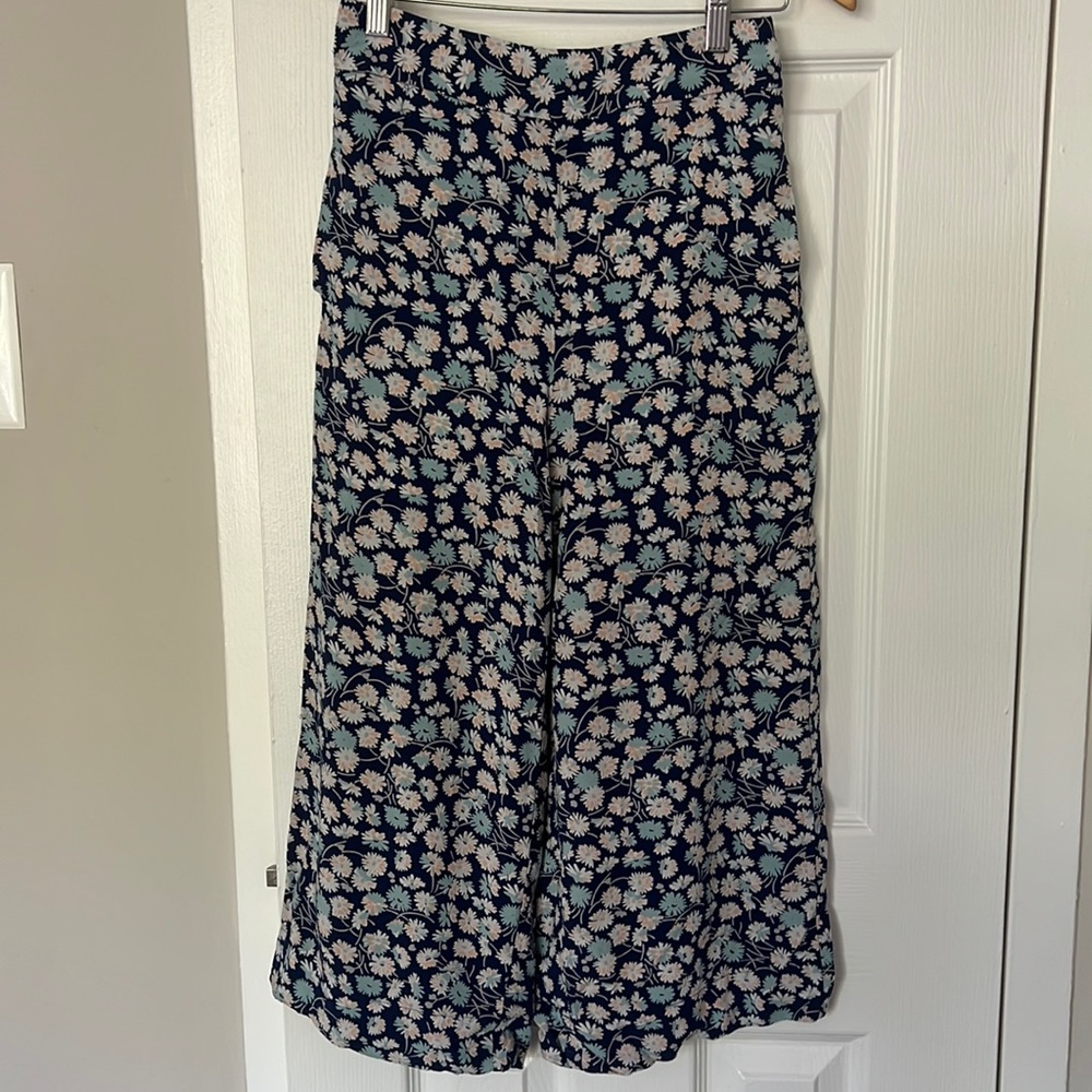 Madewell Huston pull on cropped wide leg pants